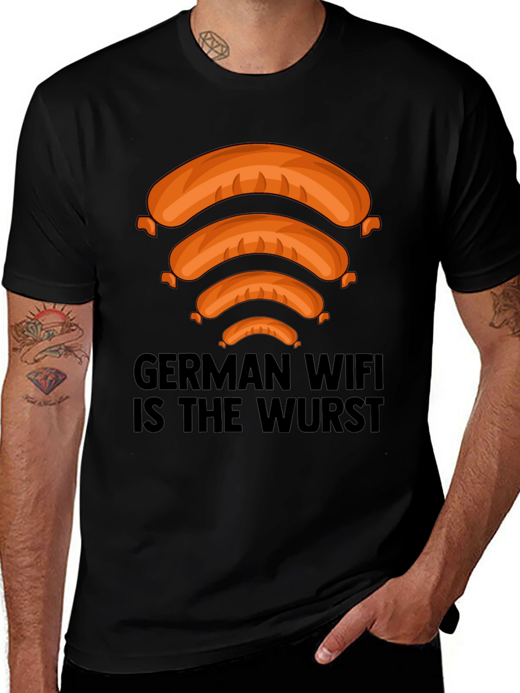 German WIFI Is The Wurst Graphic T-Shirt