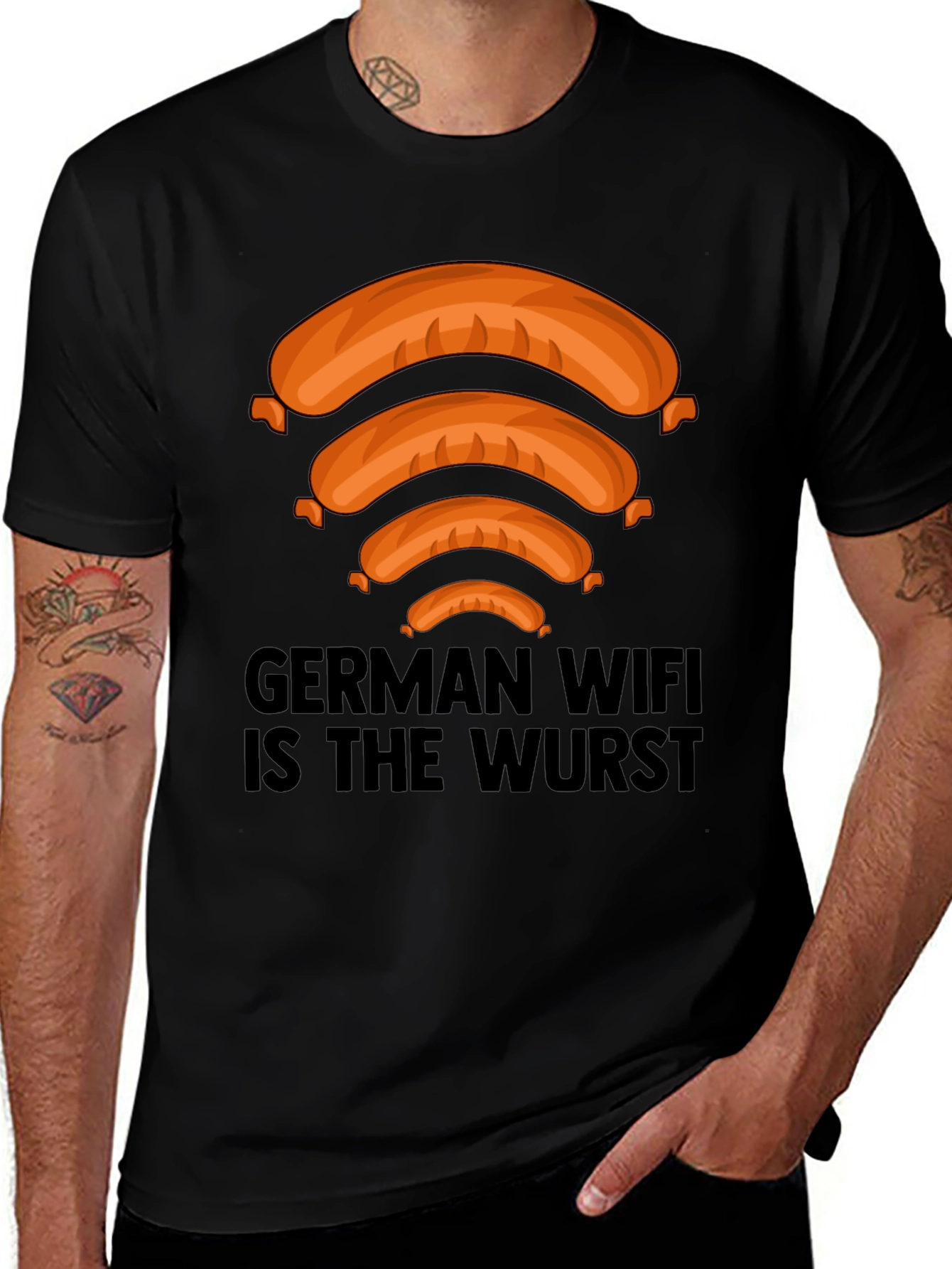 German WIFI Is The Wurst Graphic T-Shirt