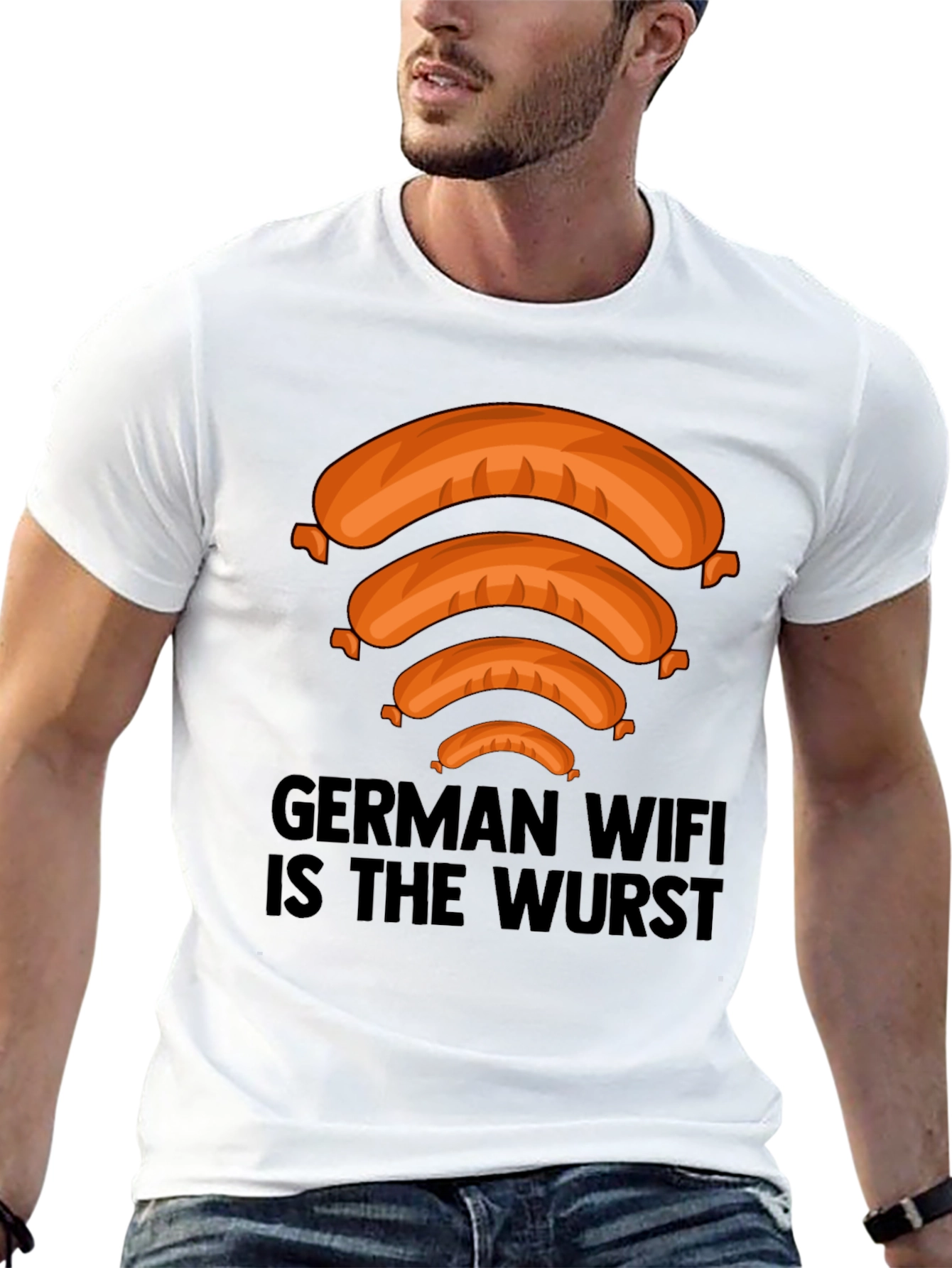 German WIFI Is The Wurst Graphic T-Shirt