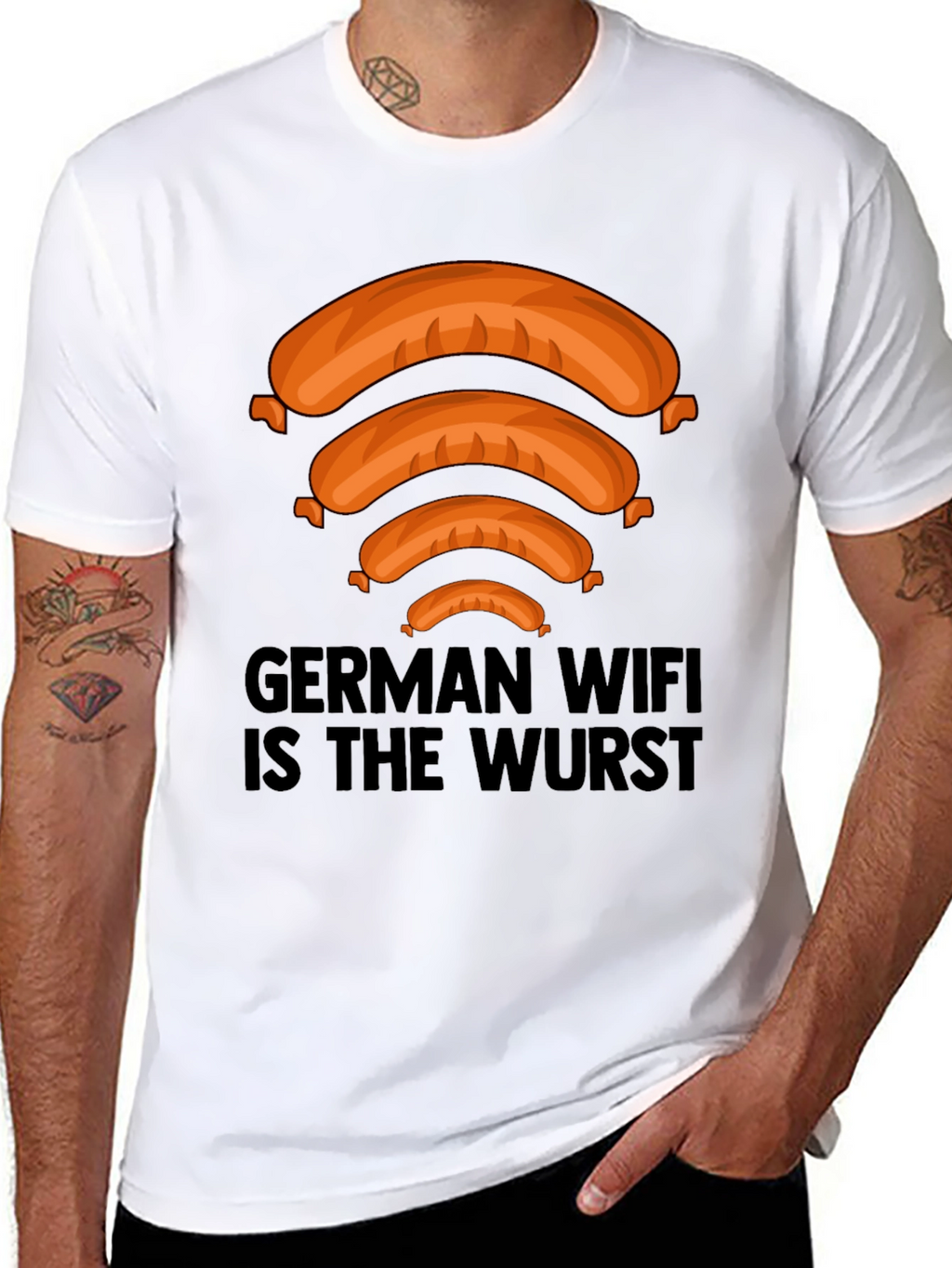 German WIFI Is The Wurst Graphic T-Shirt