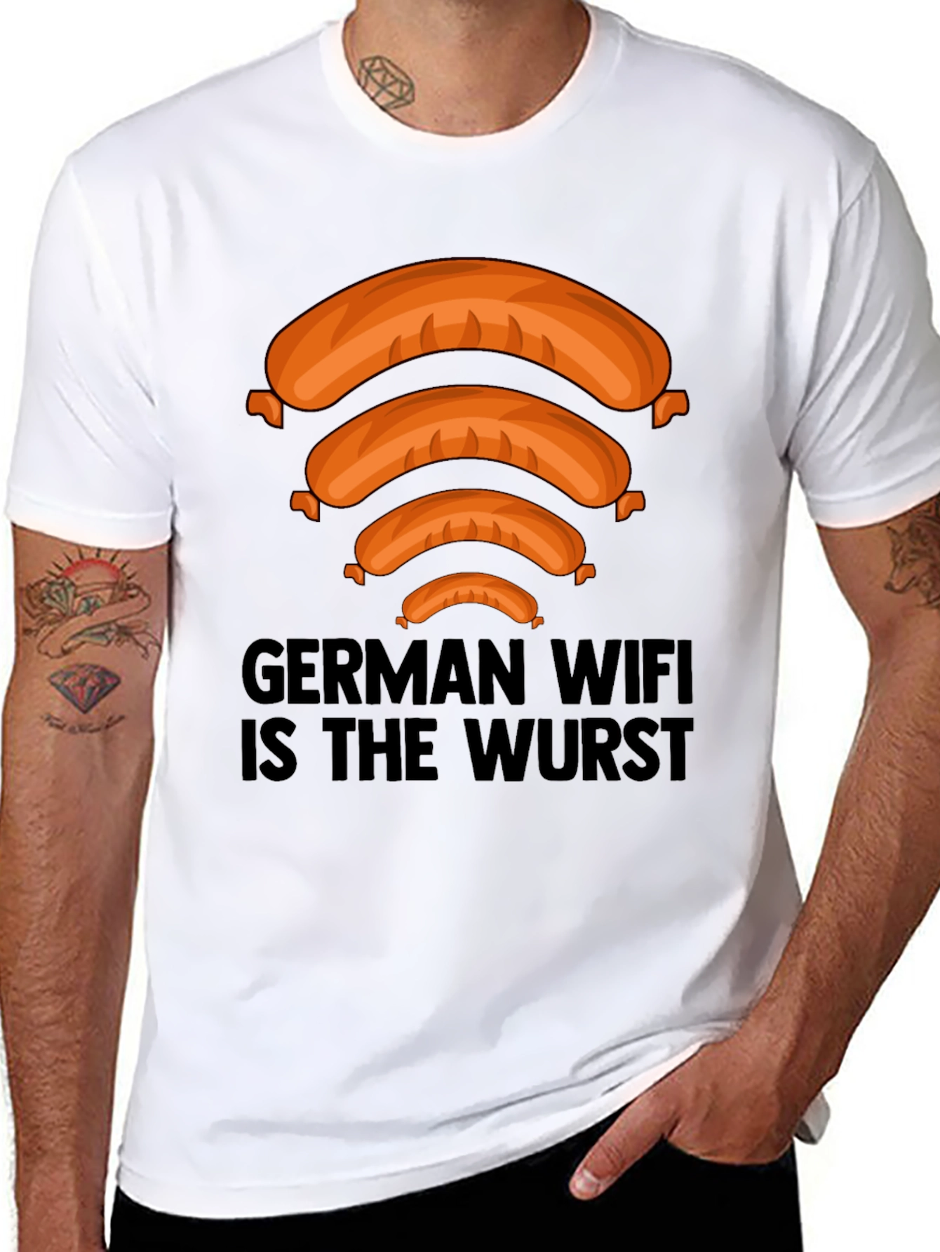 German WIFI Is The Wurst Graphic T-Shirt