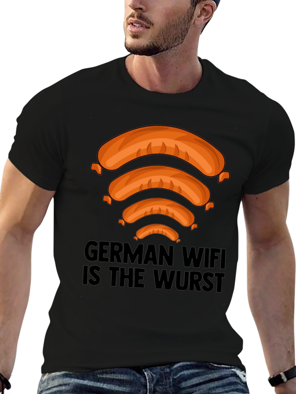 German WIFI Is The Wurst Graphic T-Shirt