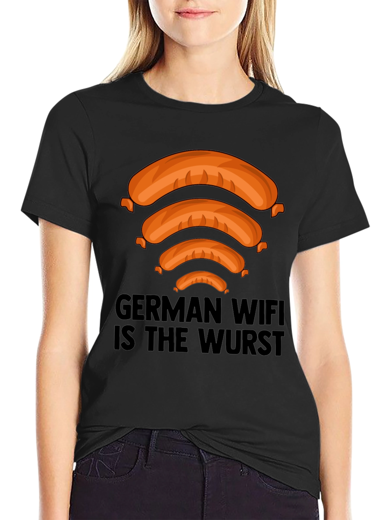 German WIFI Is The Wurst Graphic T-Shirt