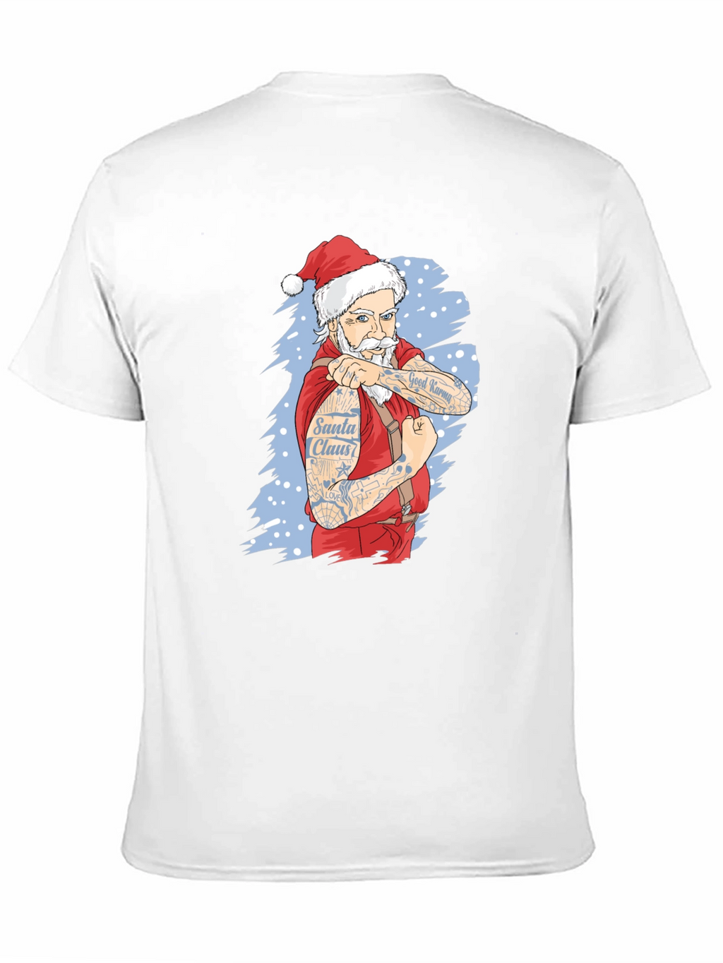 Tattooed Santa Claus Graphic Tee