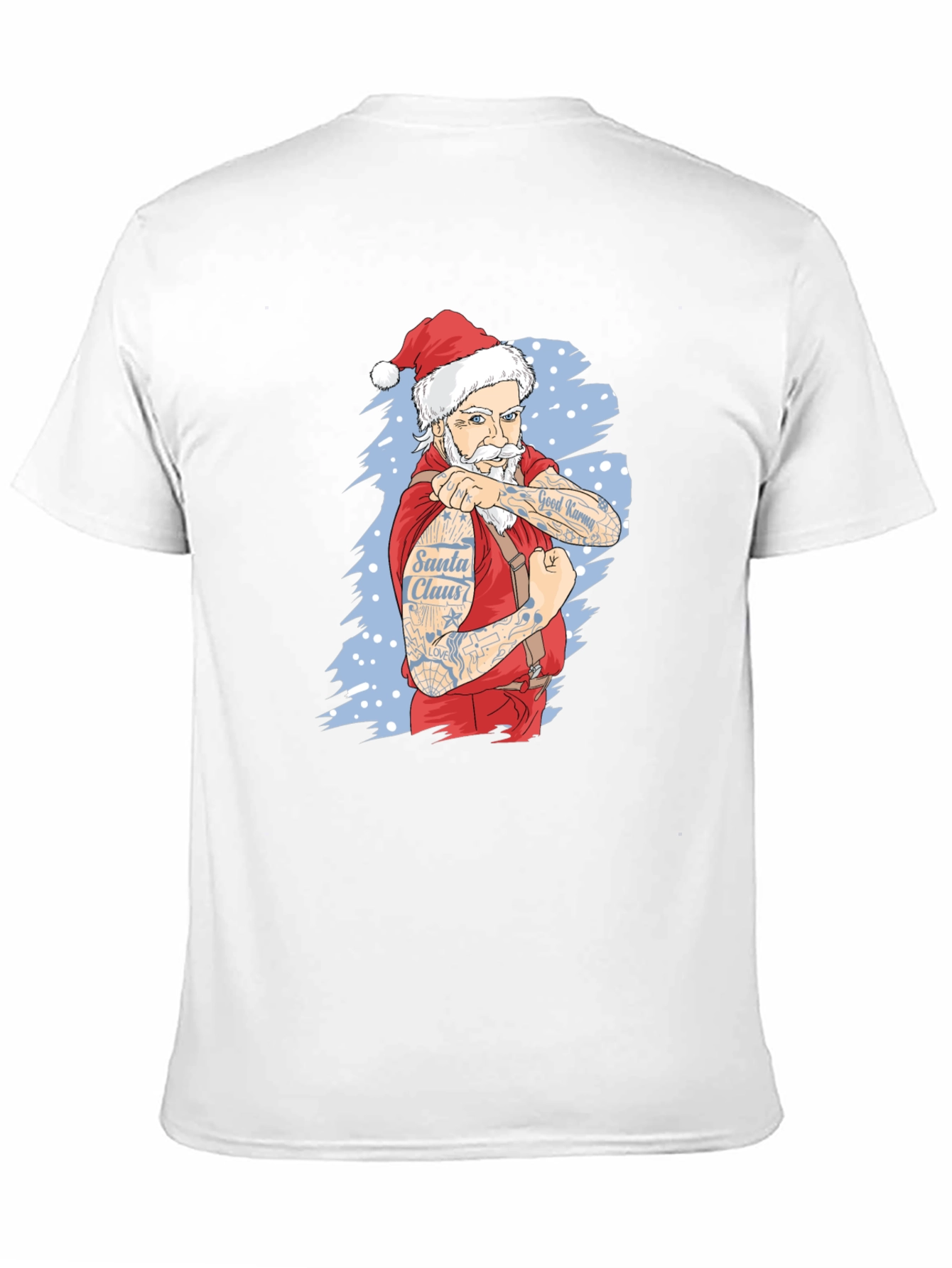 Tattooed Santa Claus Graphic Tee