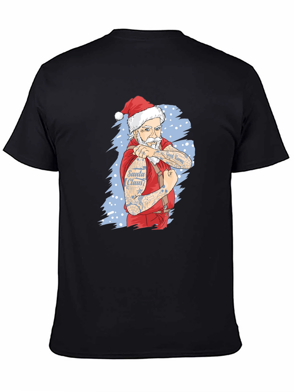 Tattooed Santa Claus Graphic Tee