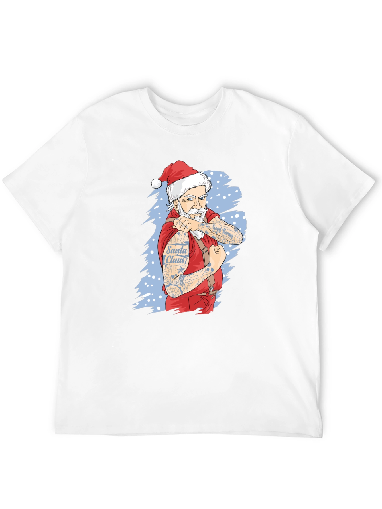 Tattooed Santa Claus Graphic Tee