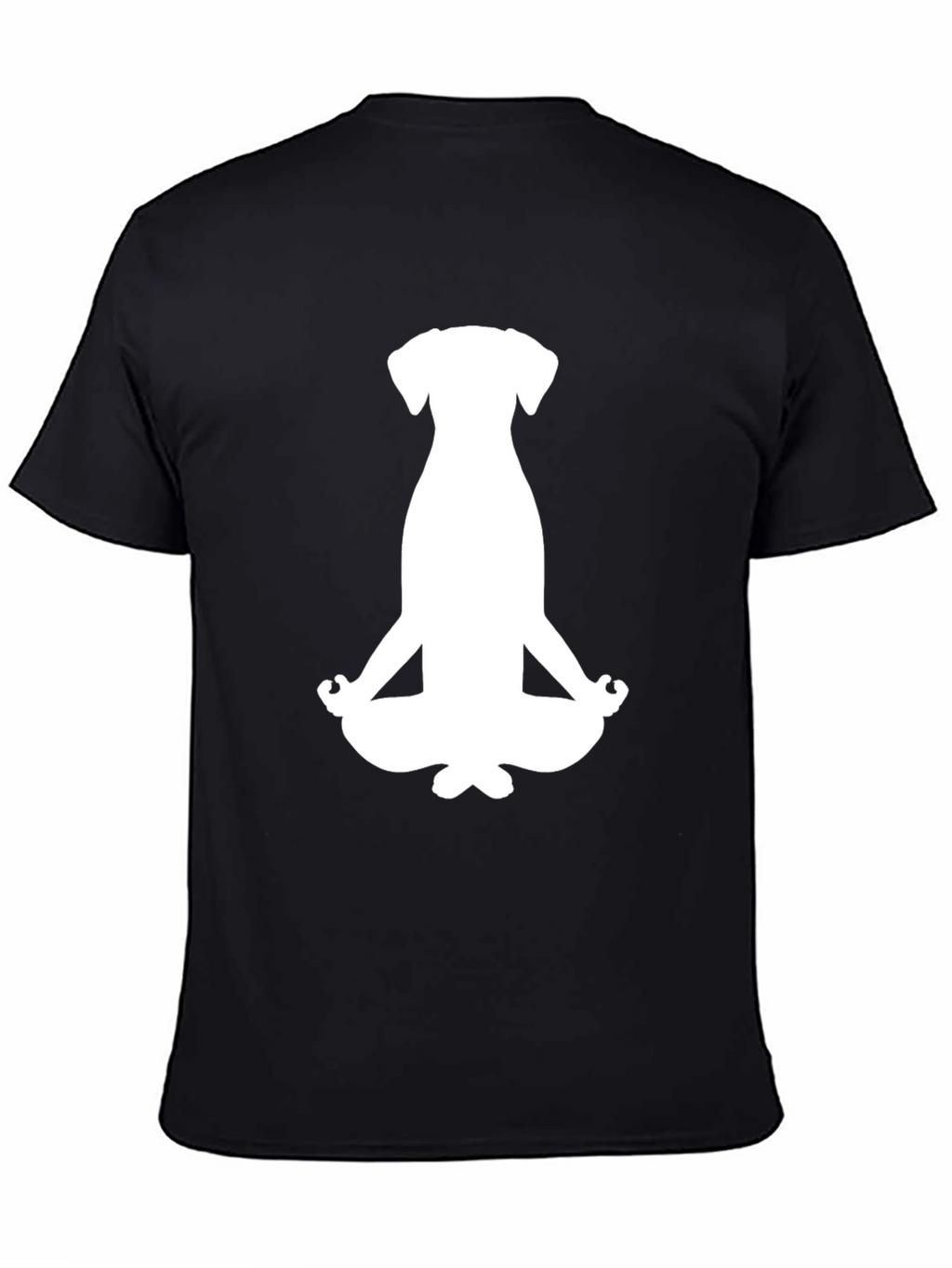 Meditating Dog Graphic Tee - Black