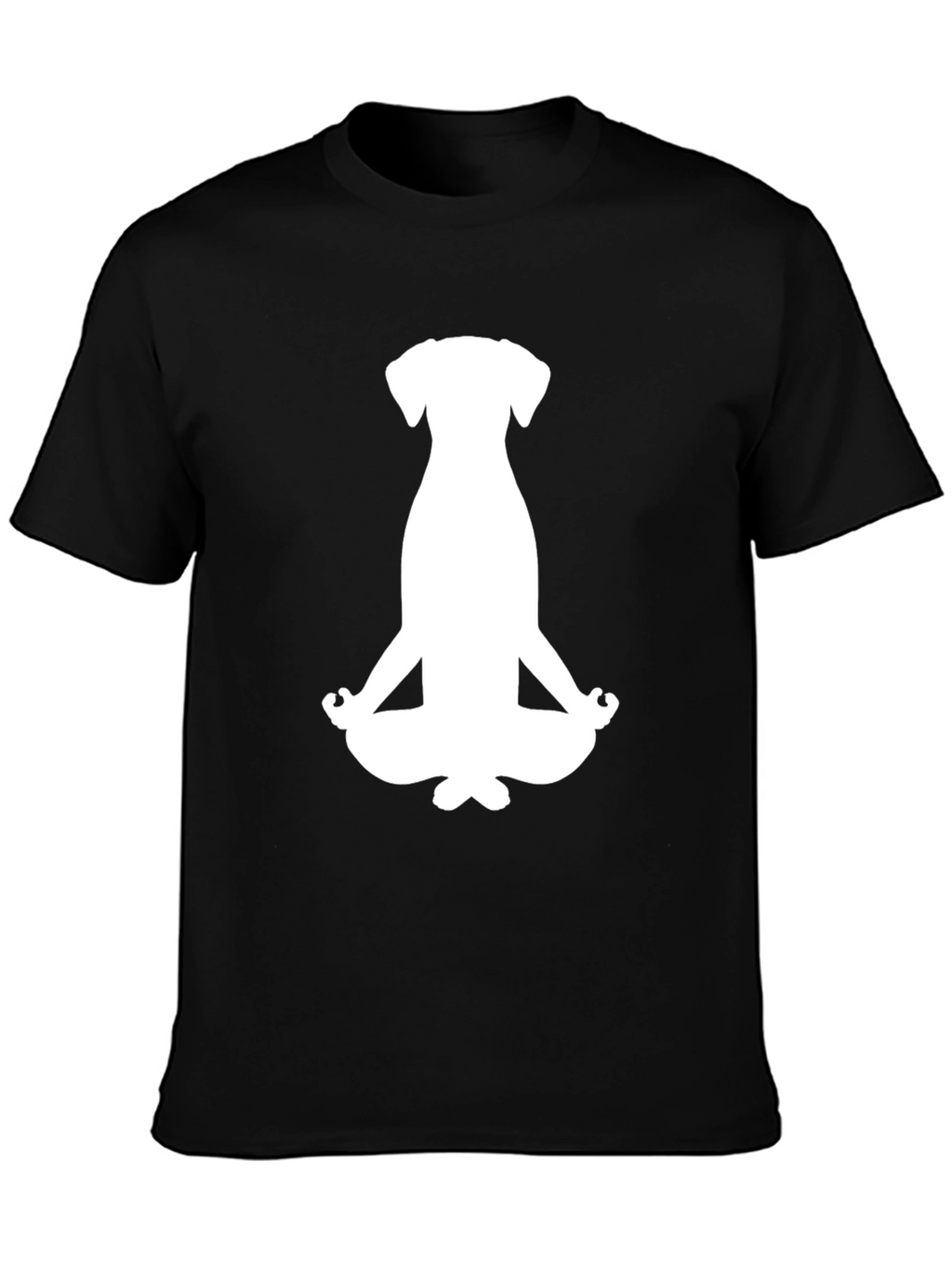 Meditating Dog Graphic Tee - Black