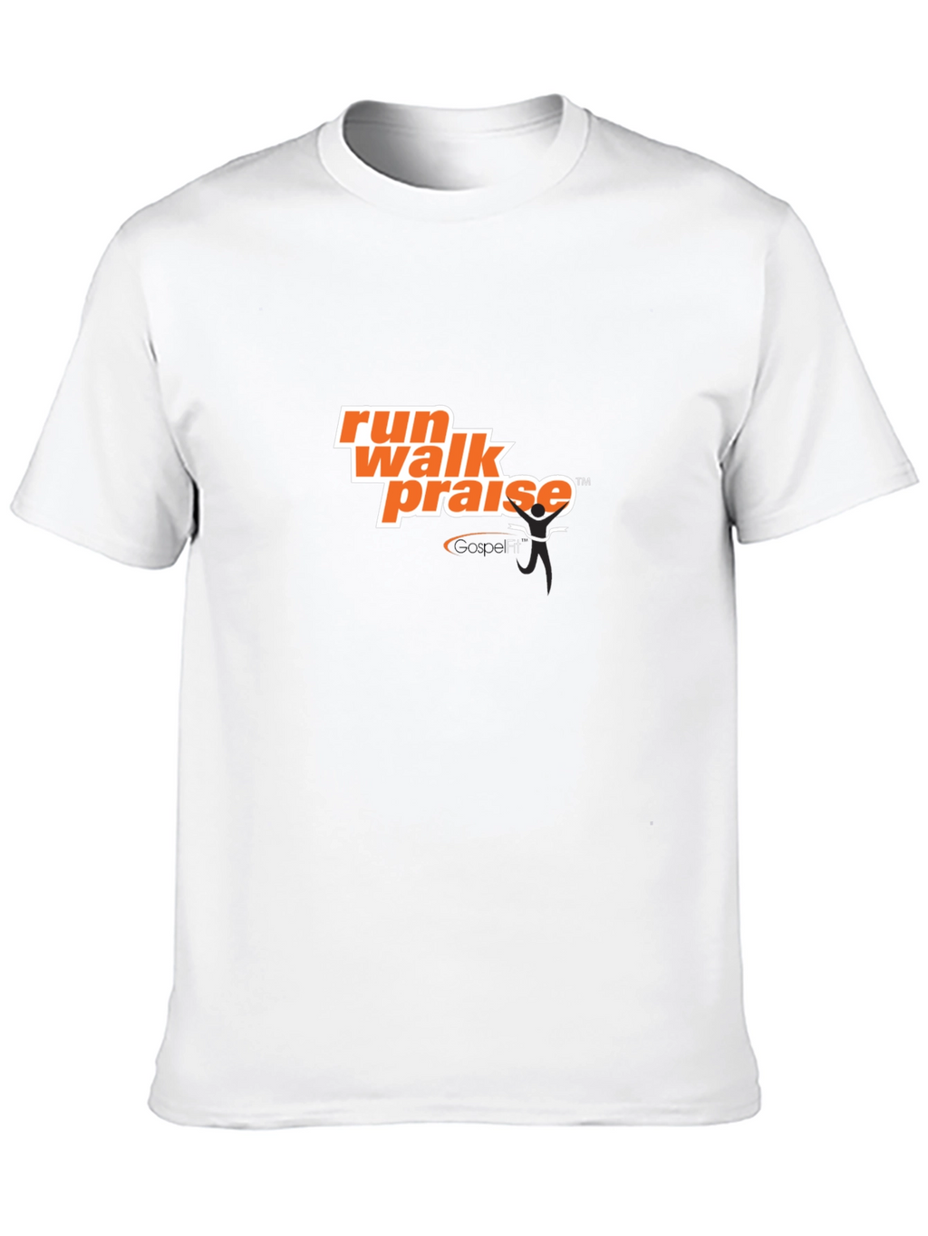 Run Walk Praise GospelFit Black T-Shirt