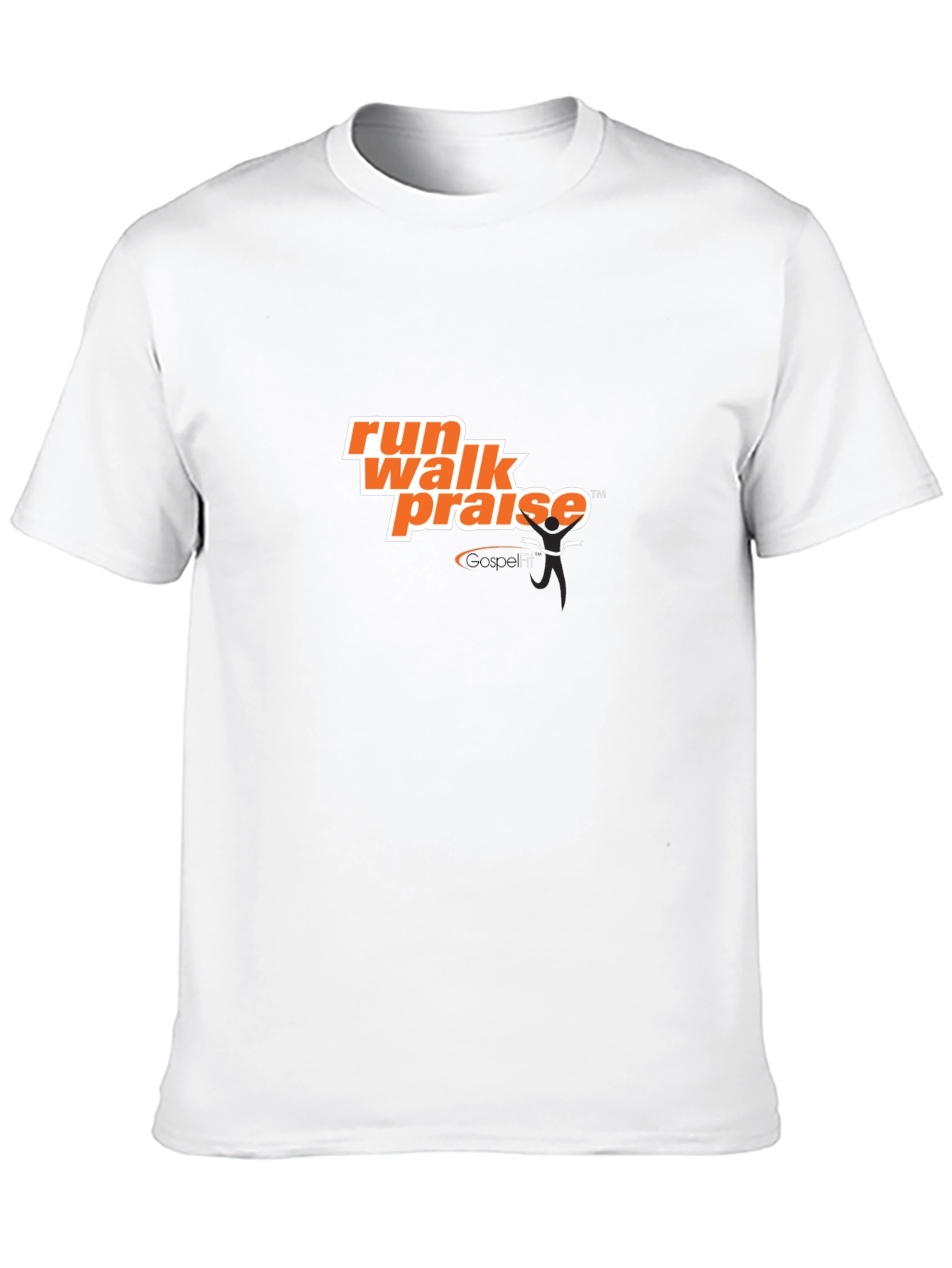 Run Walk Praise GospelFit Black T-Shirt