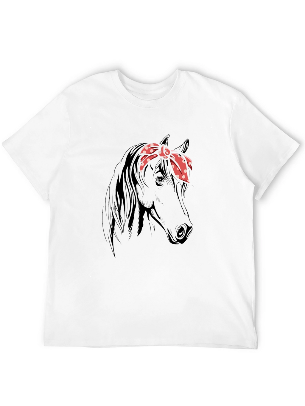 Horse with Bandana Graphic T-Shirt