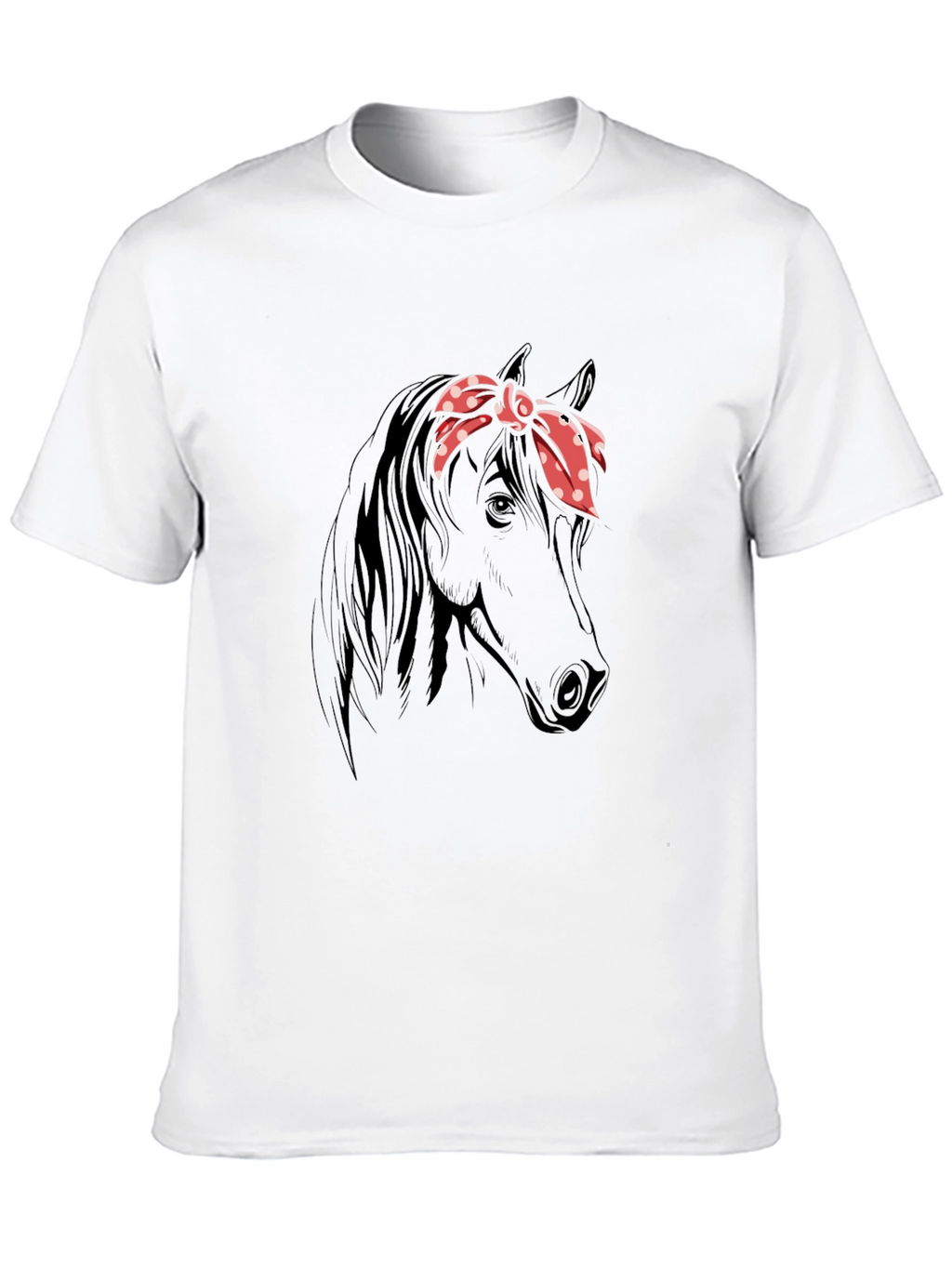 Horse with Bandana Graphic T-Shirt