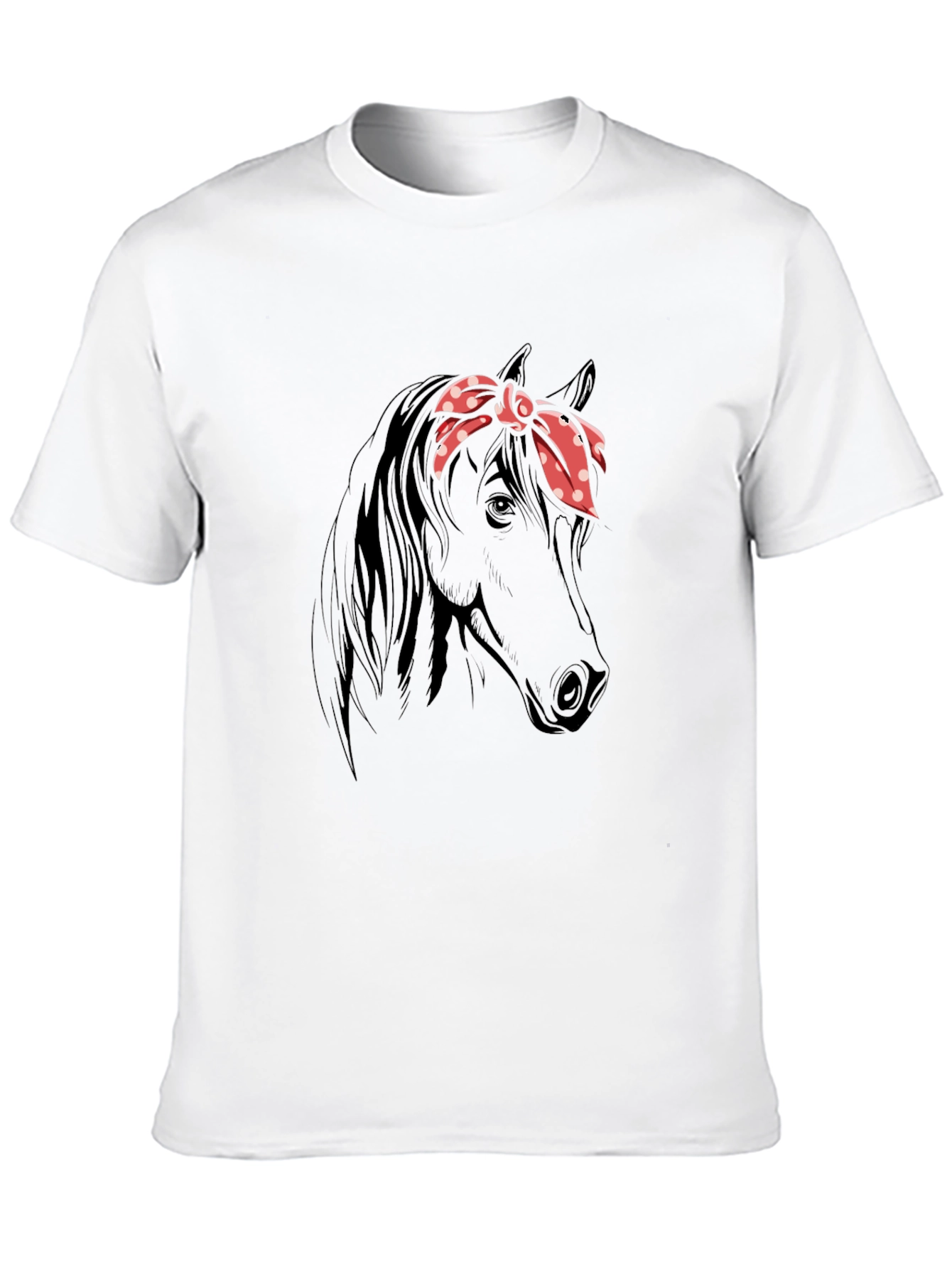 Horse with Bandana Graphic T-Shirt
