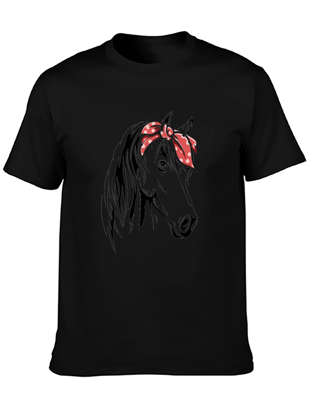 Horse with Bandana Graphic T-Shirt