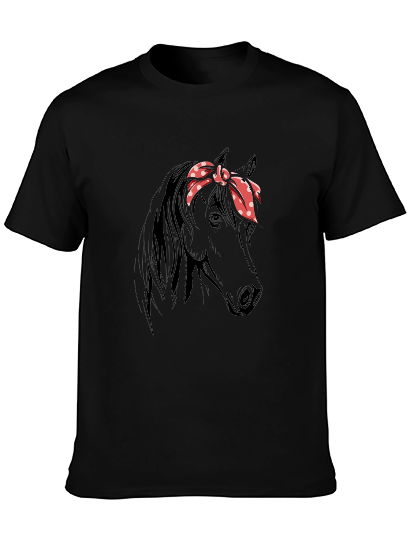 Horse with Bandana Graphic T-Shirt