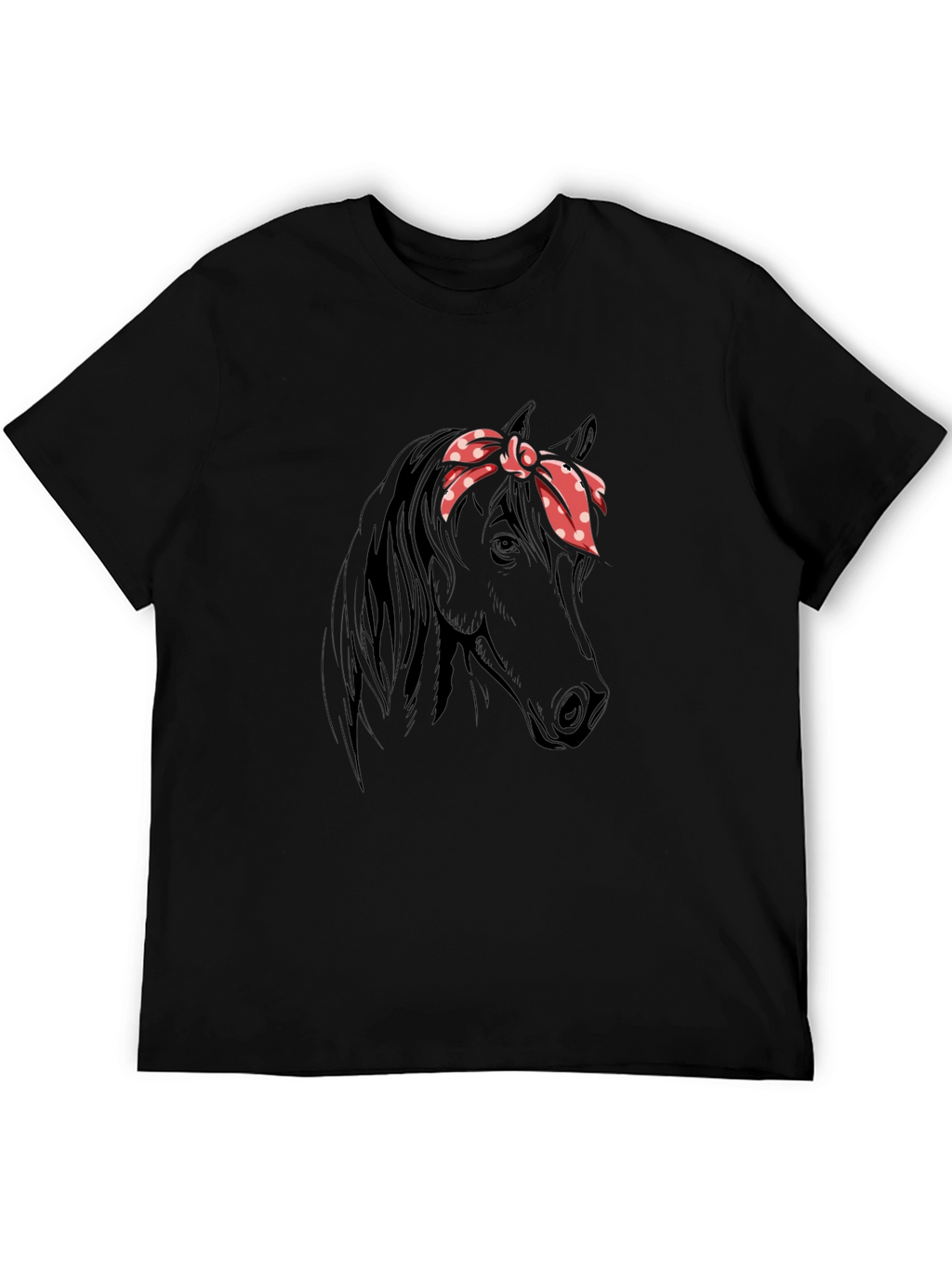 Horse with Bandana Graphic T-Shirt