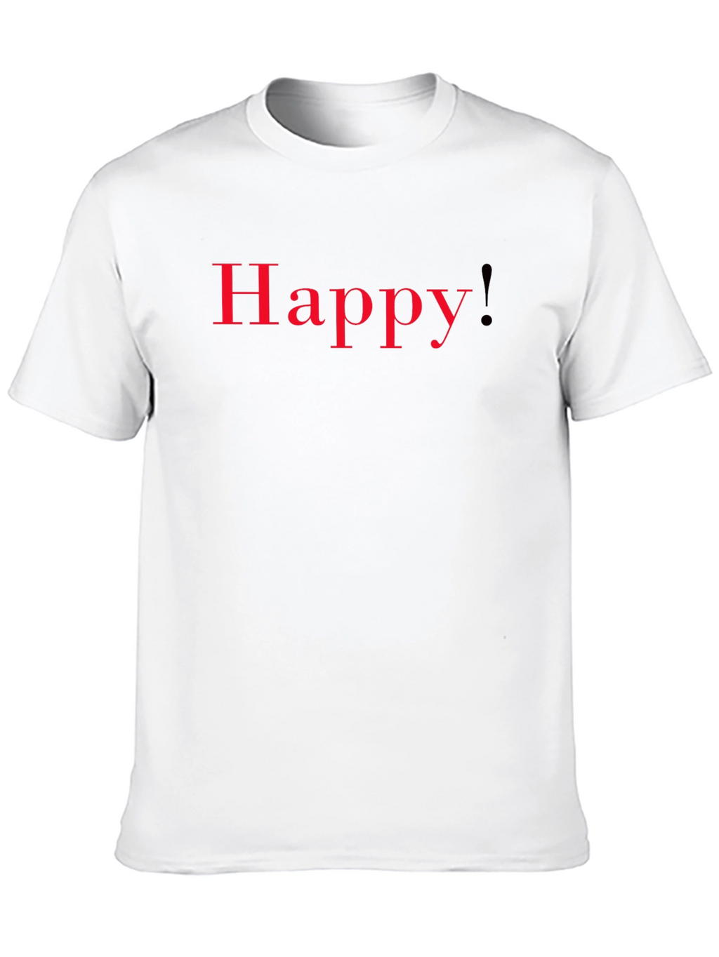 Happy T-Shirt - Red Lettering