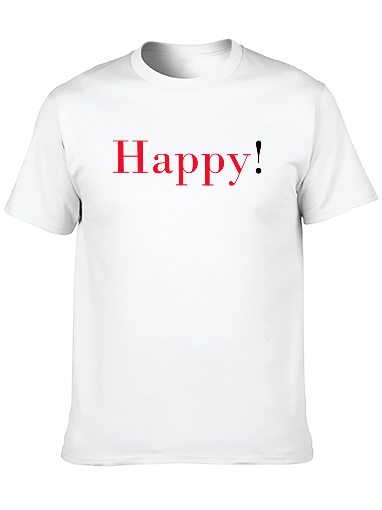 Happy T-Shirt - Red Lettering