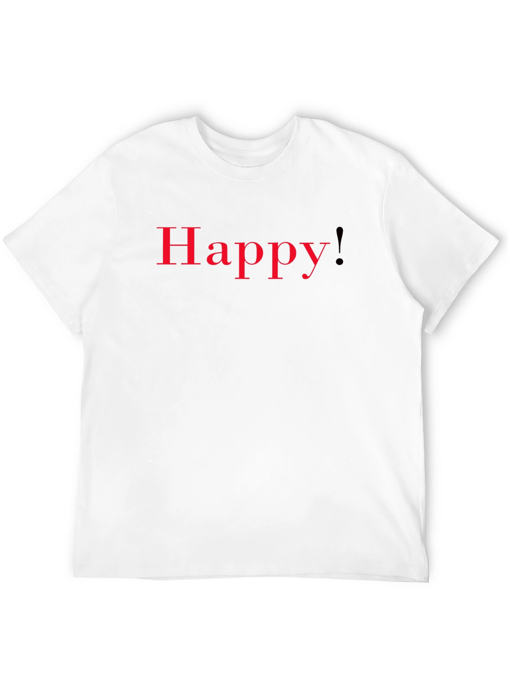 Happy T-Shirt - Red Lettering