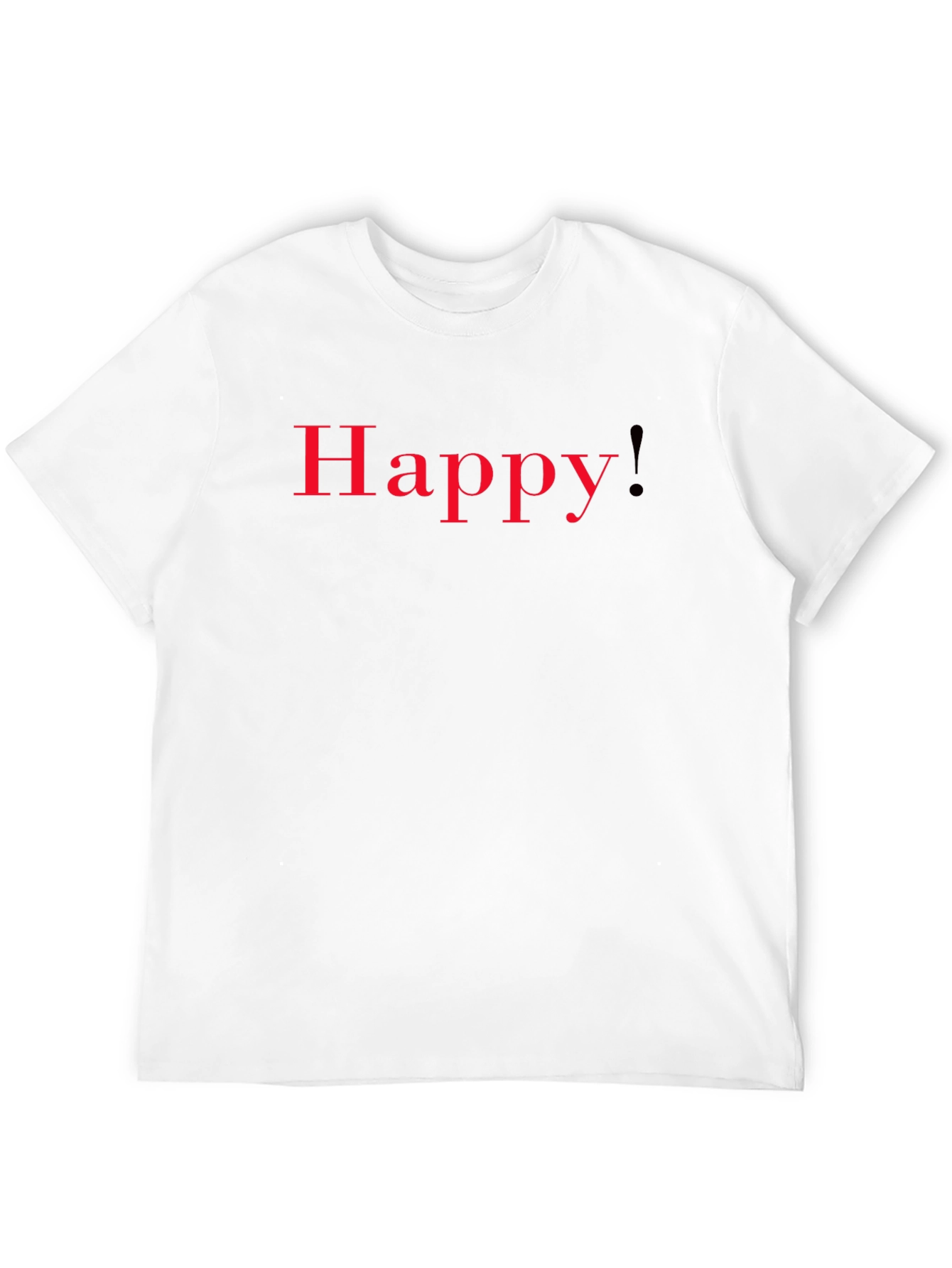 Happy T-Shirt - Red Lettering