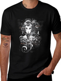 Geisha Graphic Print Black T-Shirt