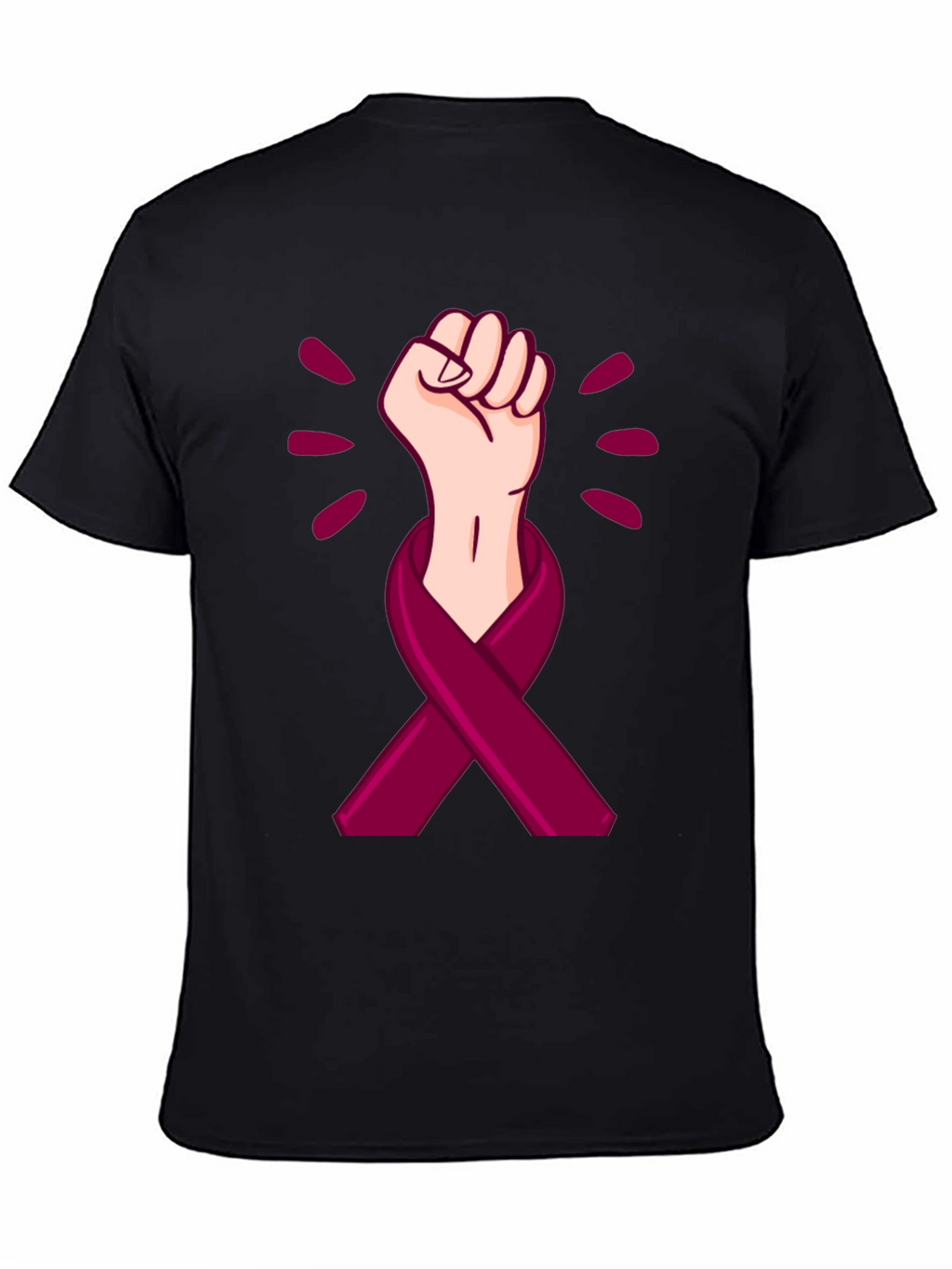 Empowered Ribbon Fist Graphic T-Shirt