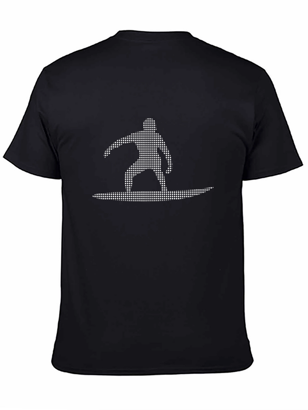 Surfer Graphic Tee - Black Cotton Casual Top