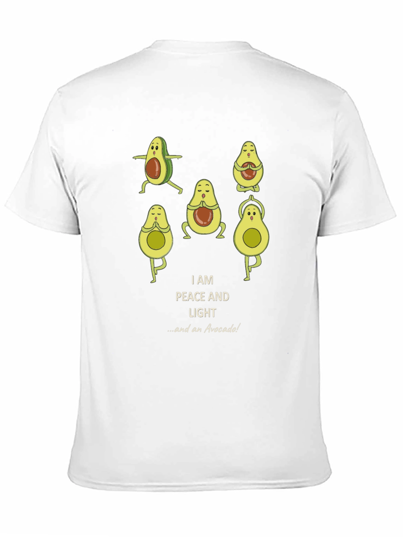Yoga Avocado T-Shirt - Peace and Light