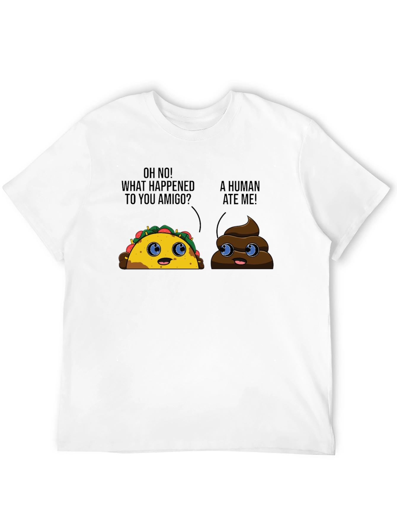 Taco Poop Funny Black T-Shirt