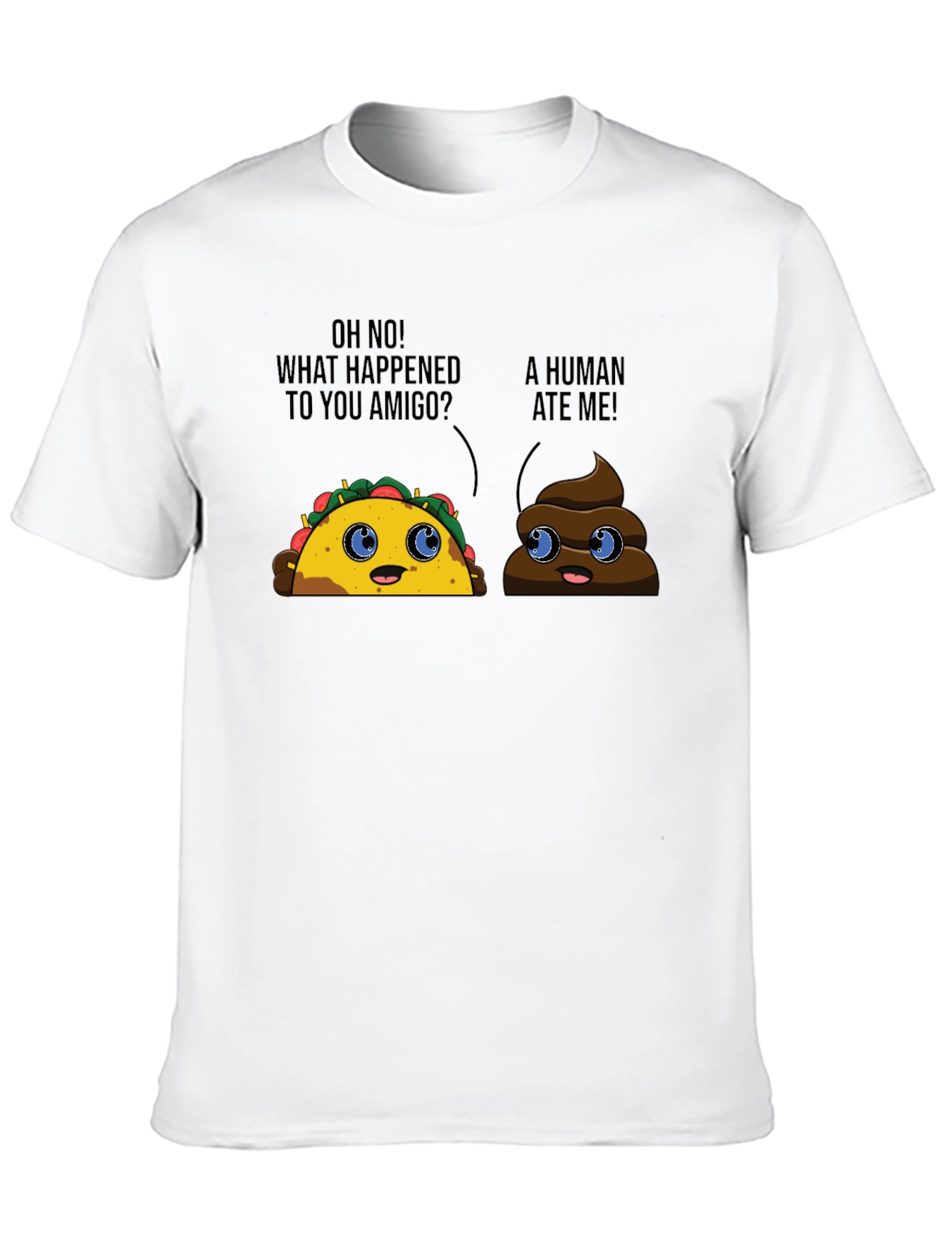 Taco Poop Funny Black T-Shirt