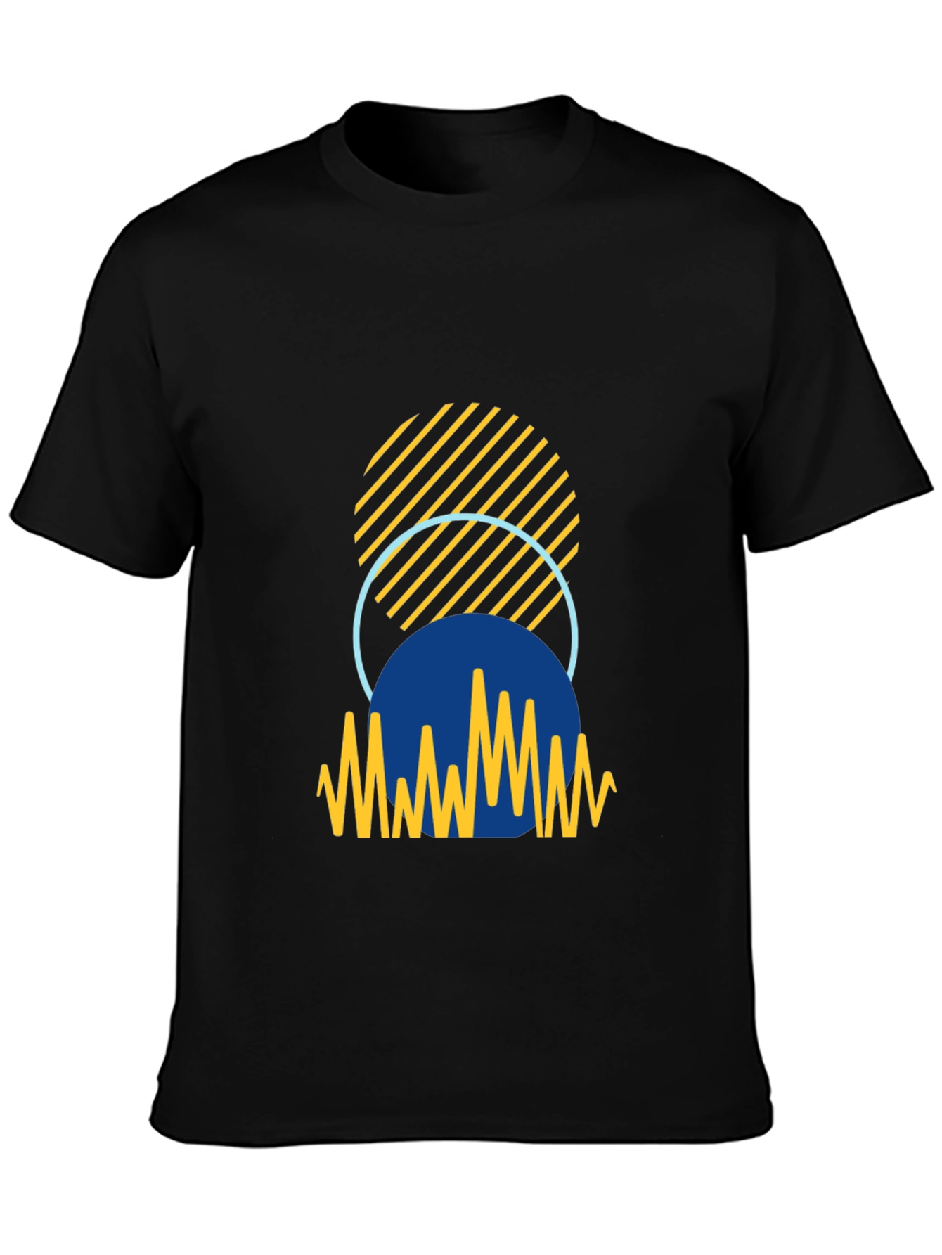 Abstract Graphic Black T-Shirt