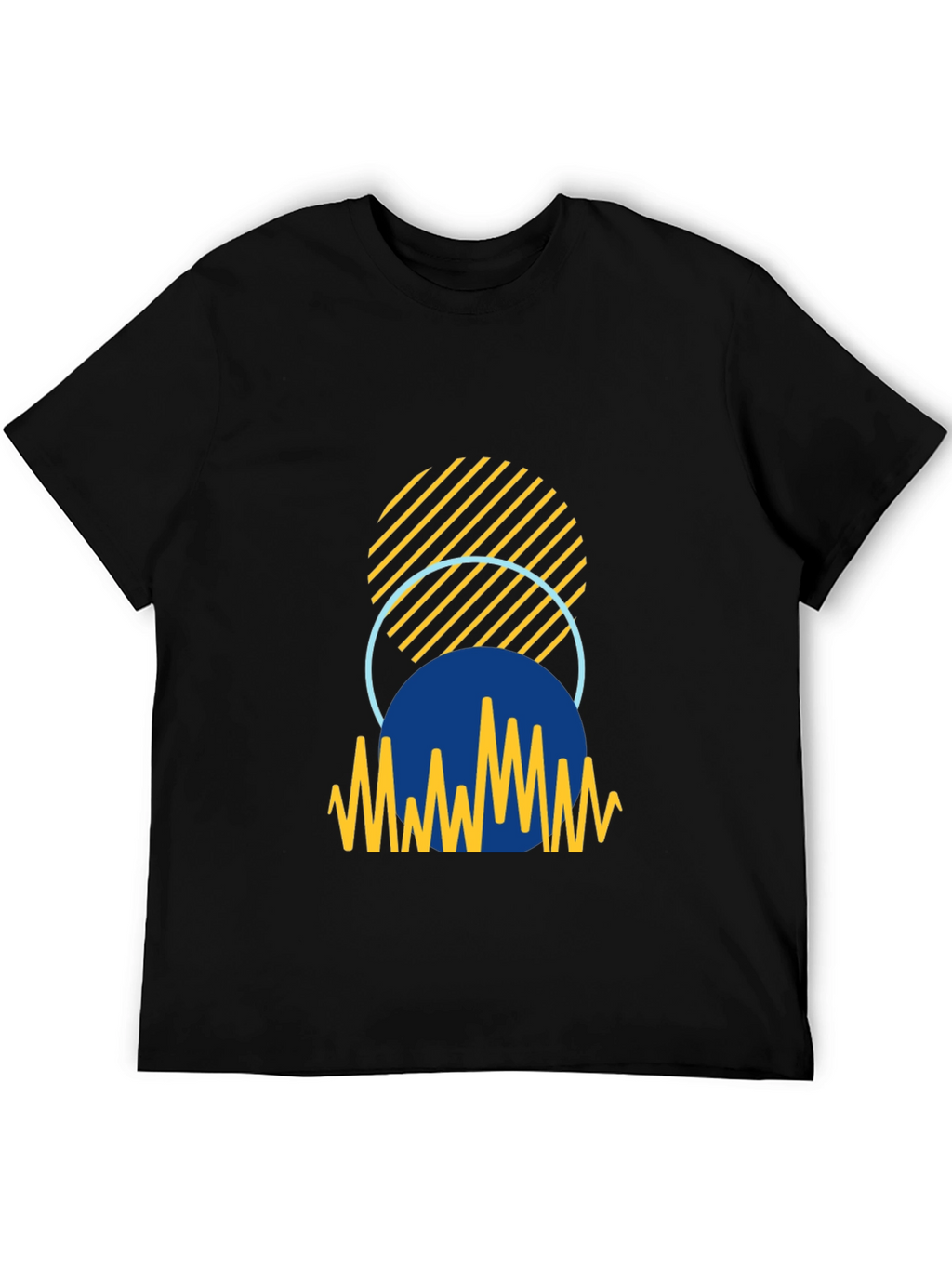 Abstract Graphic Black T-Shirt