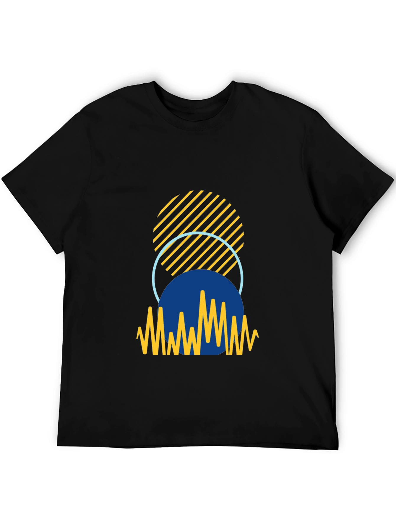 Abstract Graphic Black T-Shirt