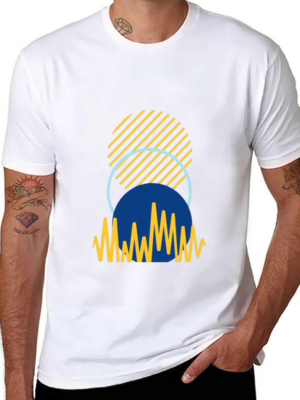 Abstract Graphic Black T-Shirt