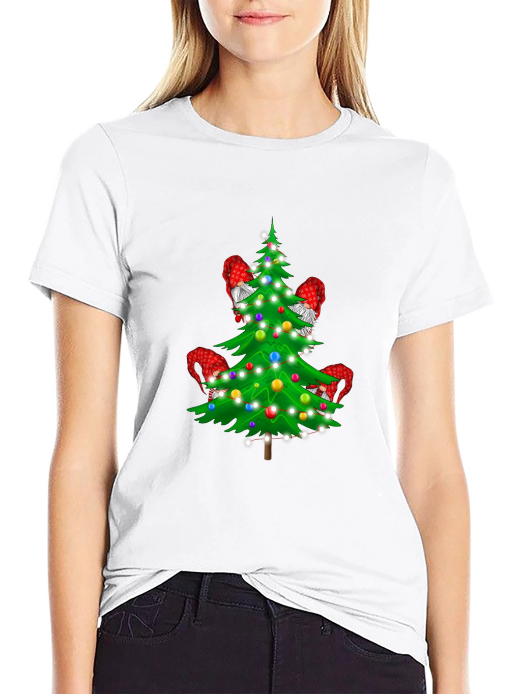 Gnome Christmas Tree T-Shirt - Holiday Apparel
