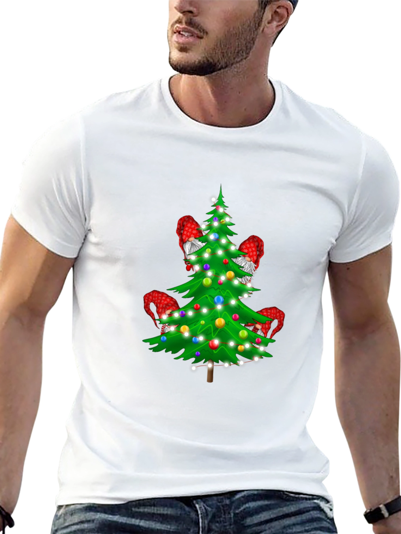 Gnome Christmas Tree T-Shirt - Holiday Apparel