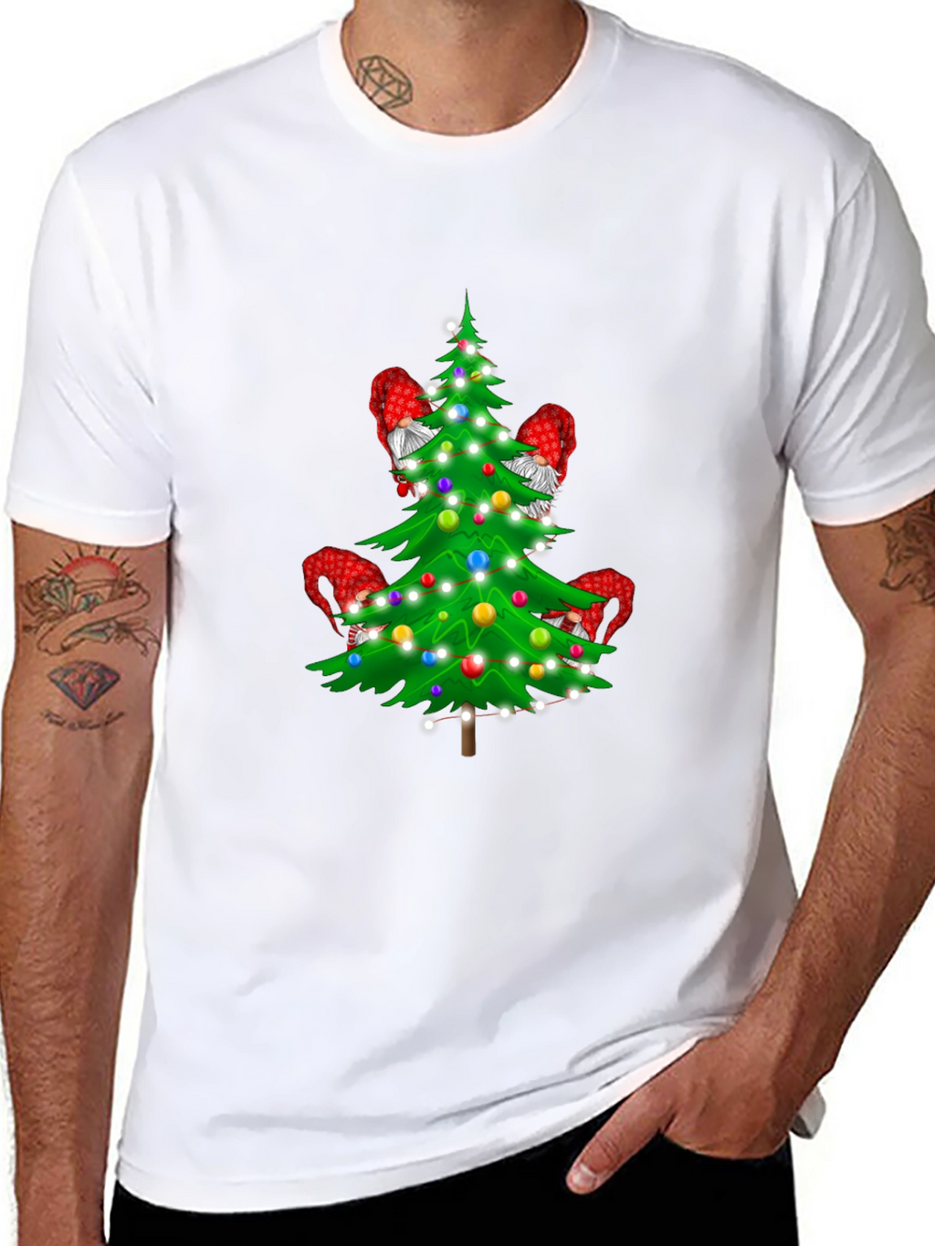 Gnome Christmas Tree T-Shirt - Holiday Apparel