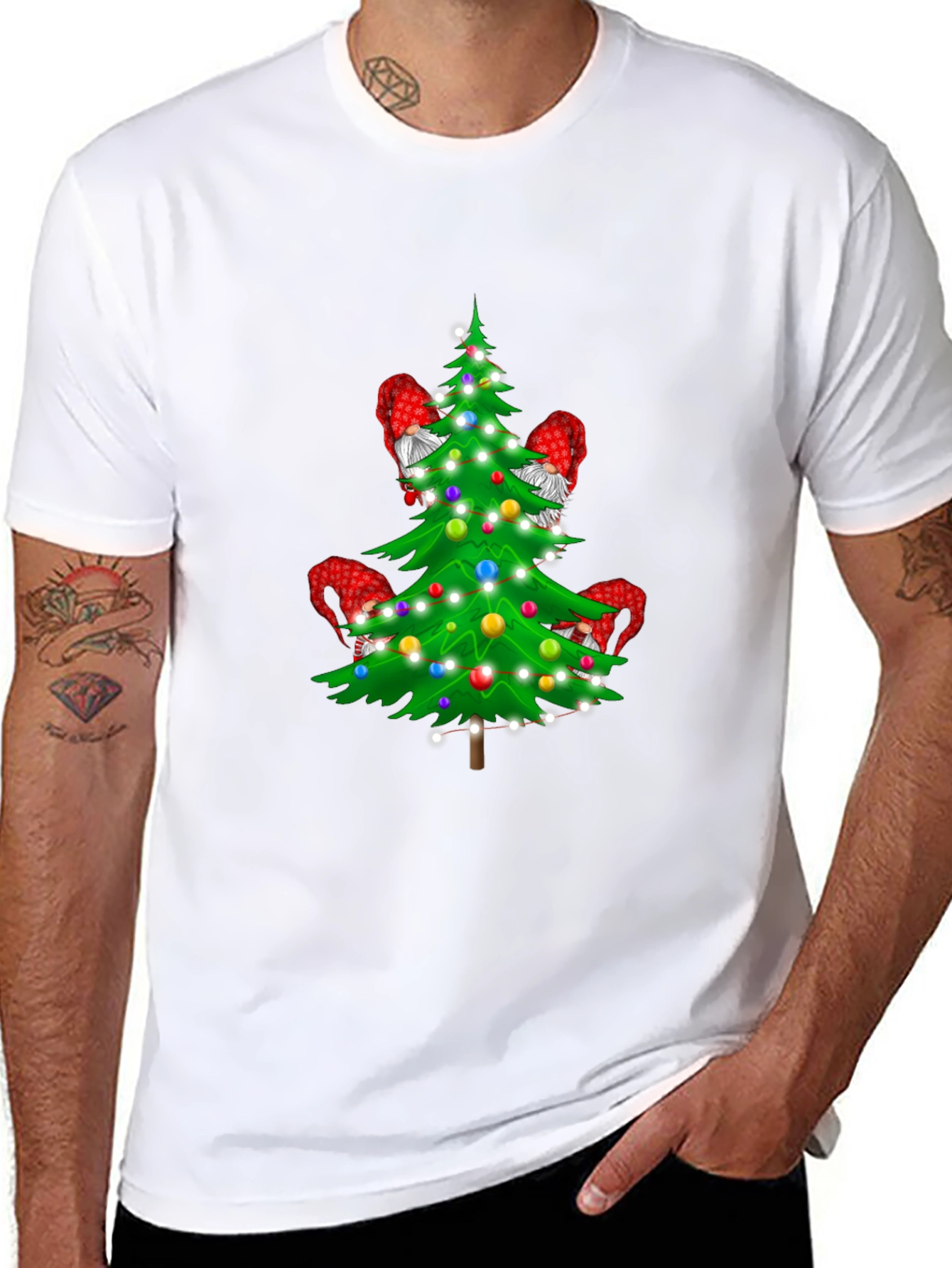 Gnome Christmas Tree T-Shirt - Holiday Apparel