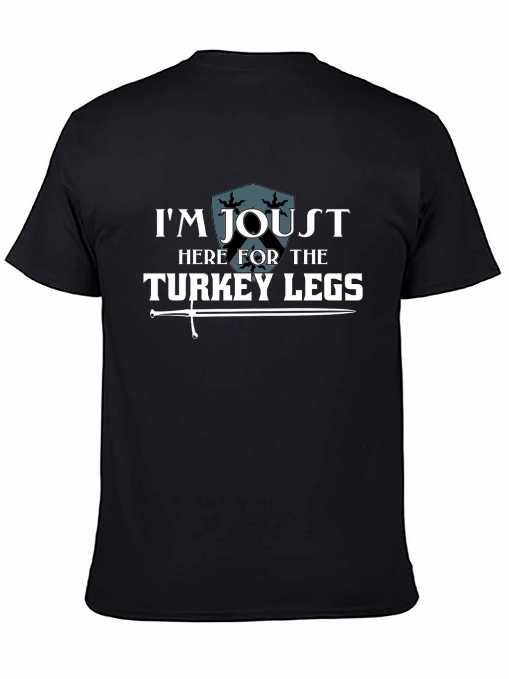 Jousting Turkey Legs Graphic Tee - Black Cotton T-Shirt