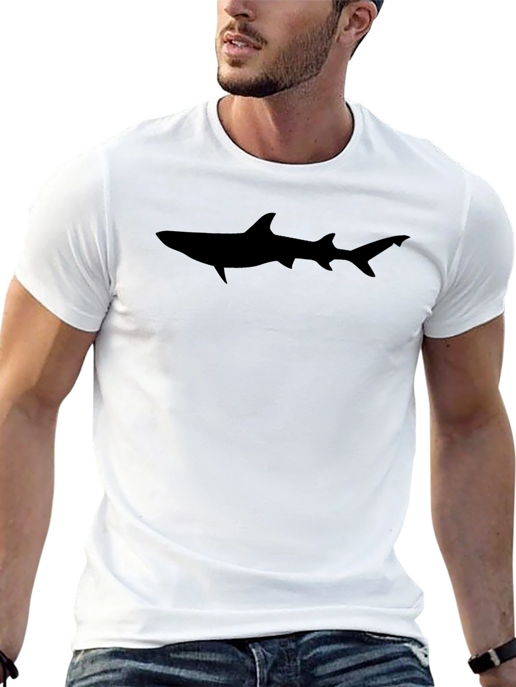 Black Shark Graphic Tee - Cool Casual Style