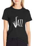 Jazz Saxophone Graphic Black T-Shirt