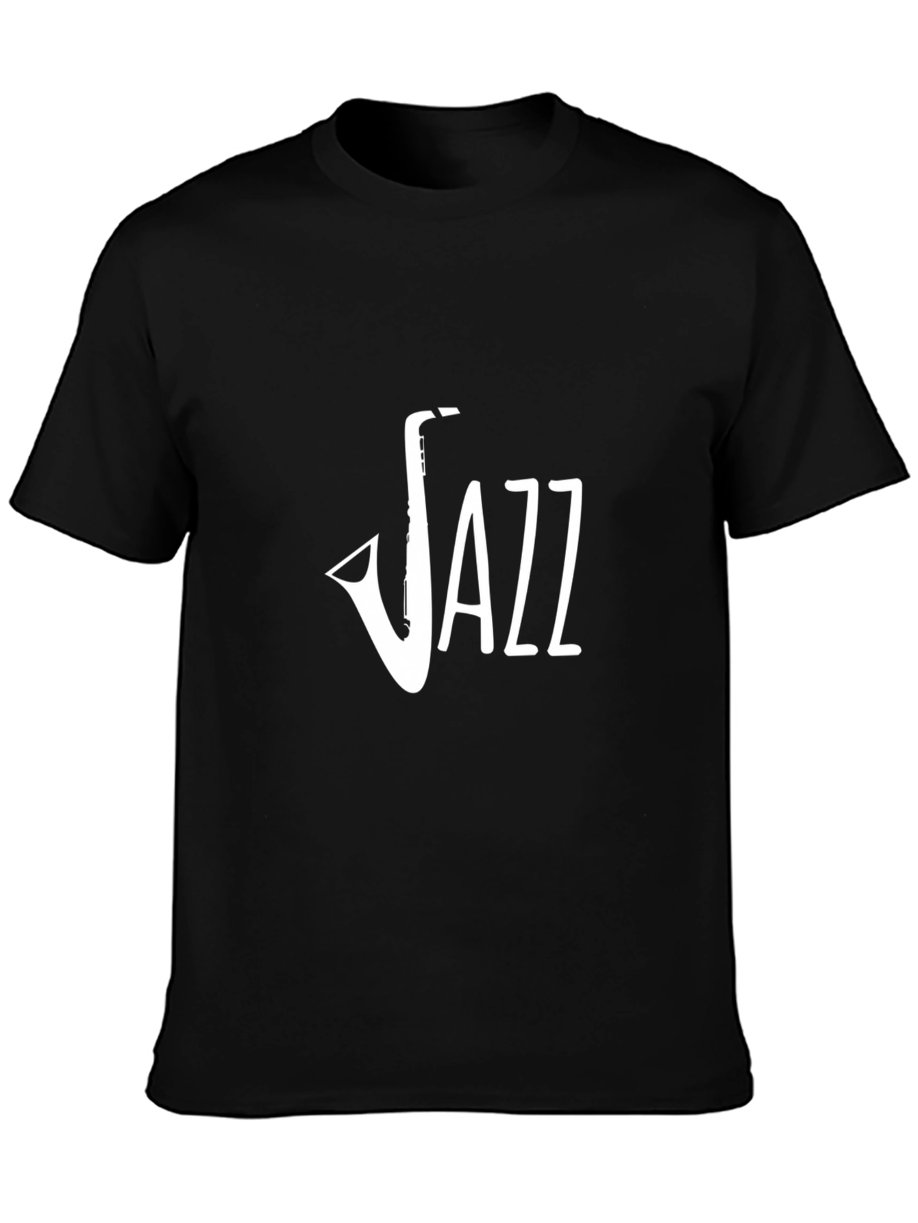 Jazz Saxophone Graphic Black T-Shirt