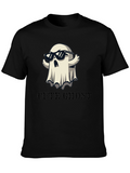 Cool Ghost Graphic Tee - Unisex Black T-Shirt