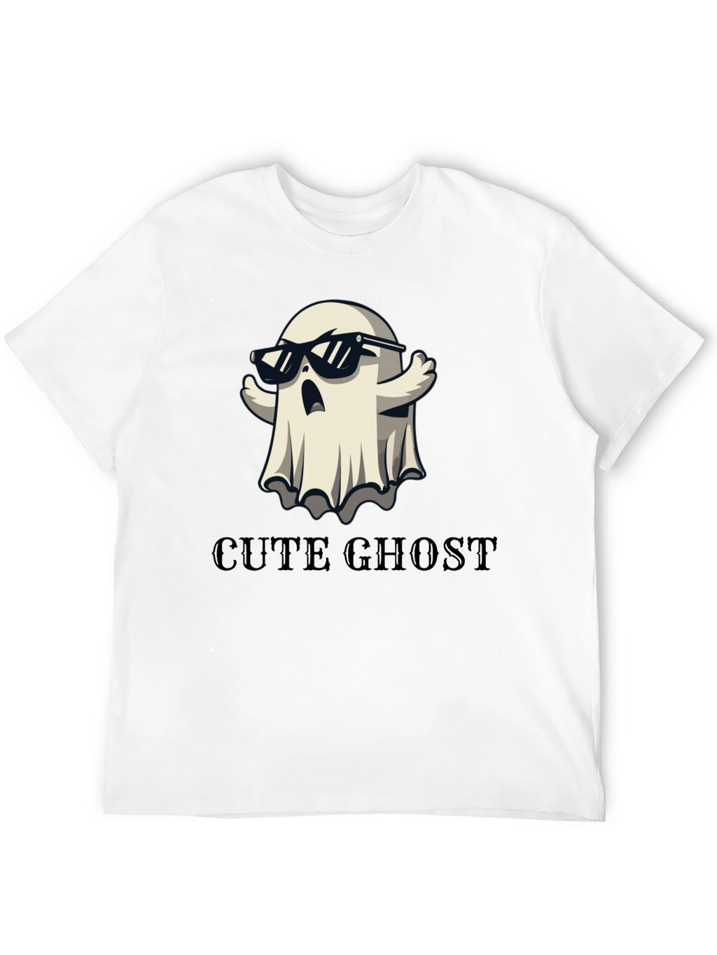 Cool Ghost Graphic Tee - Unisex Black T-Shirt