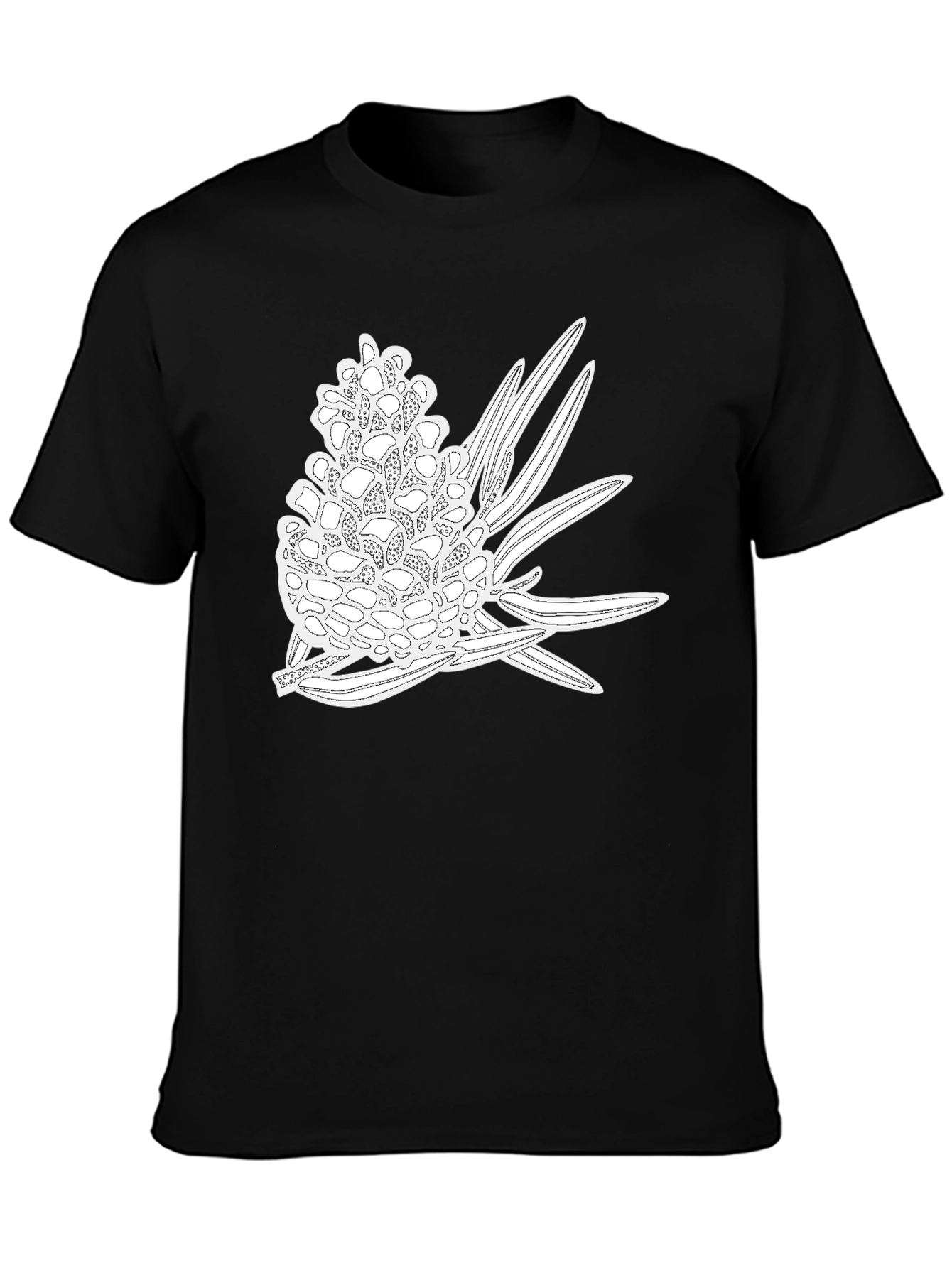 Banksia Print Black T-Shirt
