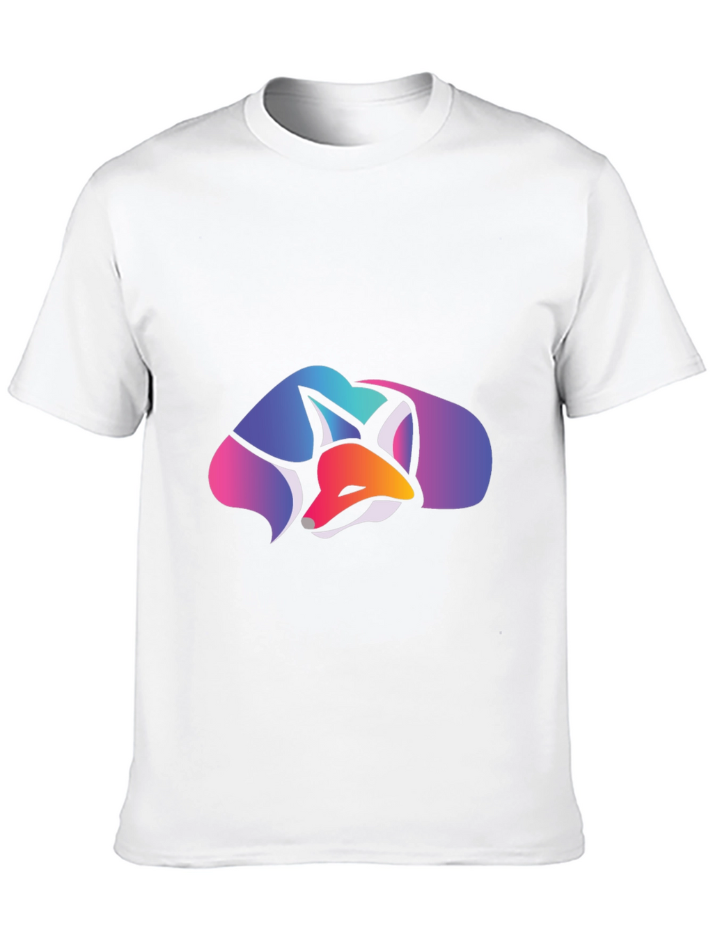 Geometric Fox Graphic Tee - Stylish Casual Comfort