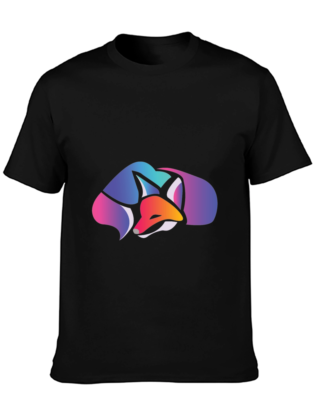 Geometric Fox Graphic Tee - Stylish Casual Comfort