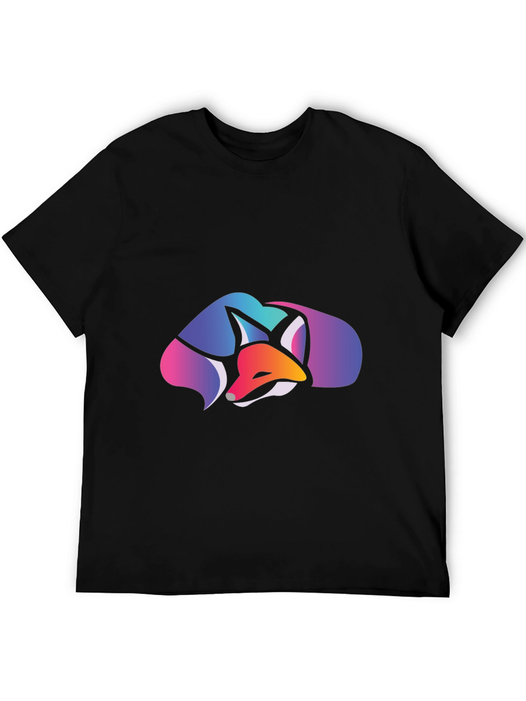 Geometric Fox Graphic Tee - Stylish Casual Comfort