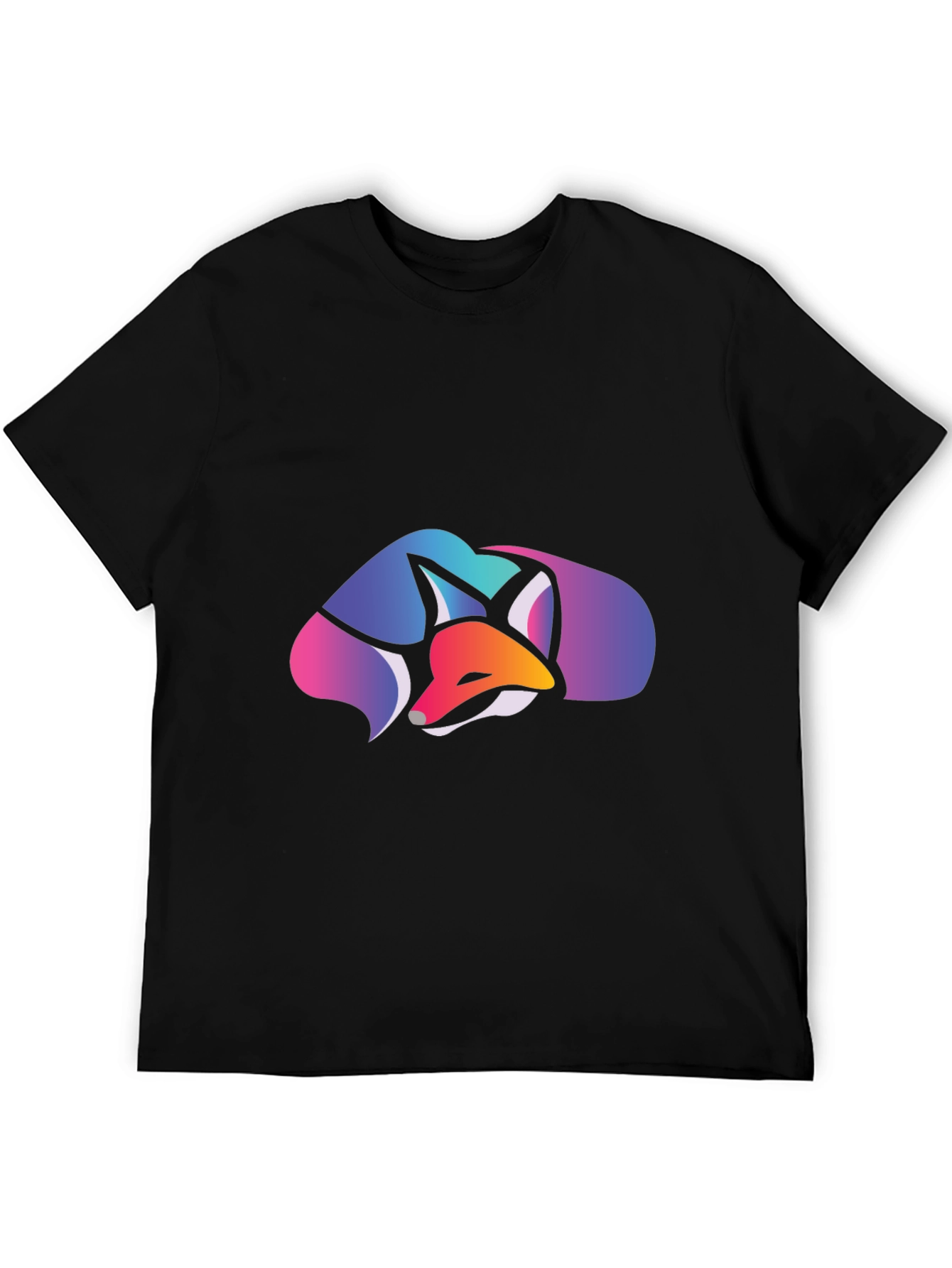 Geometric Fox Graphic Tee - Stylish Casual Comfort